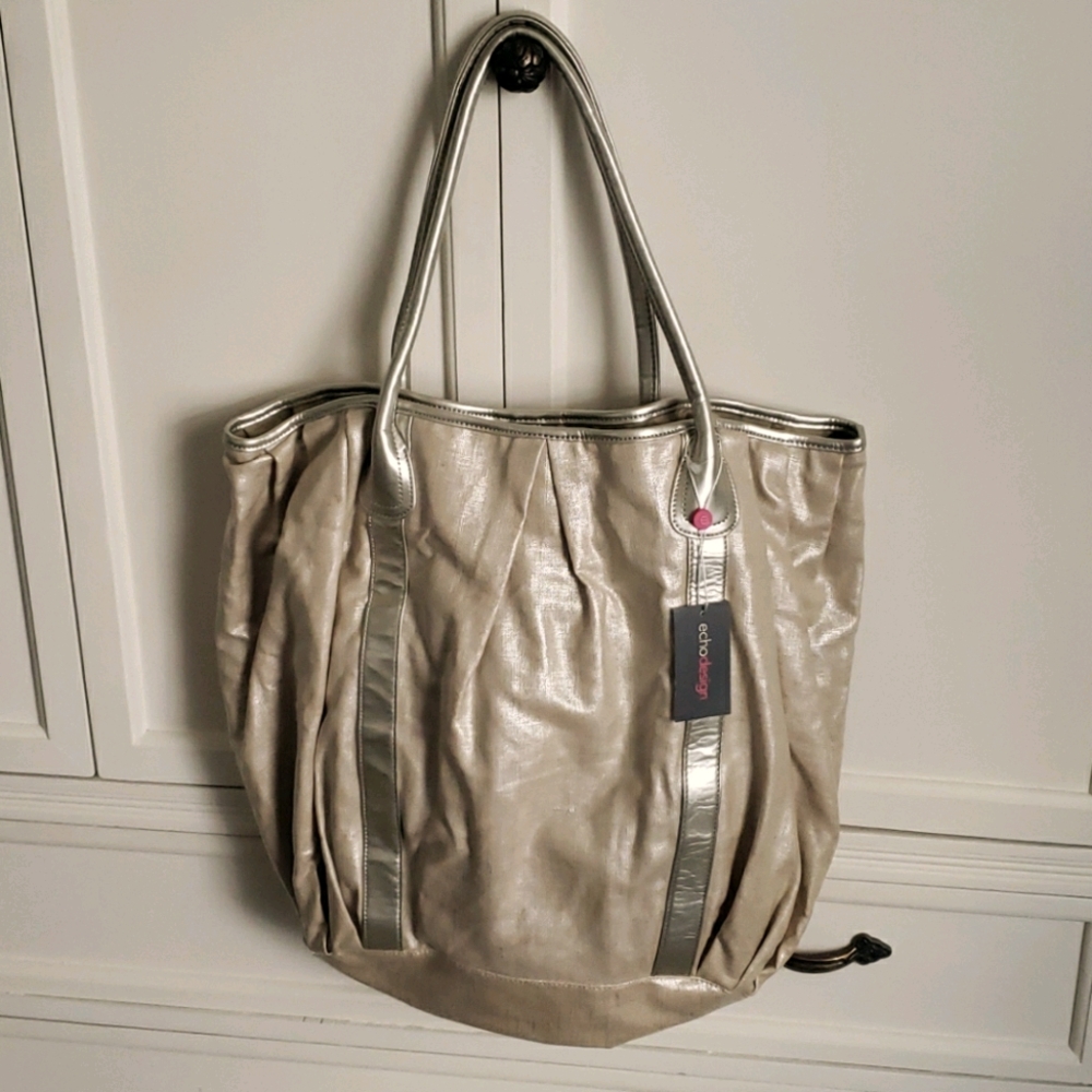 Metallic Glam Echo Design Lge Shoulder Tote Bag